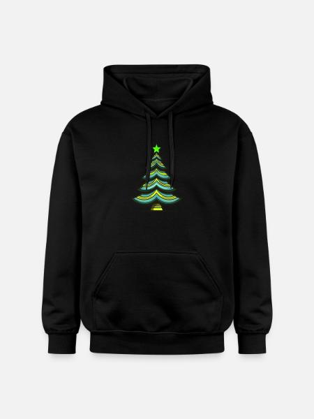 Christmas Tree - Gildan Unisex Softstyle® Midweight Hoodie - black
