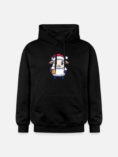 Sheep Beer Xmas Christmas - Gildan Unisex Softstyle® Midweight Hoodie - black