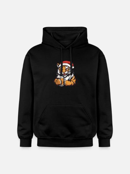 Tiger Beer Xmas Christmas - Gildan Unisex Softstyle® Midweight Hoodie - black