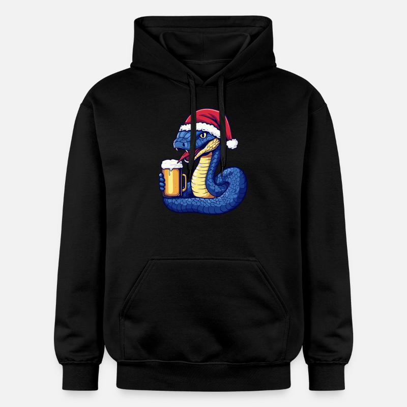 Snake Cobra Bière Noël - Sweat à capuche Softstyle® Gildan Unisexe - noir