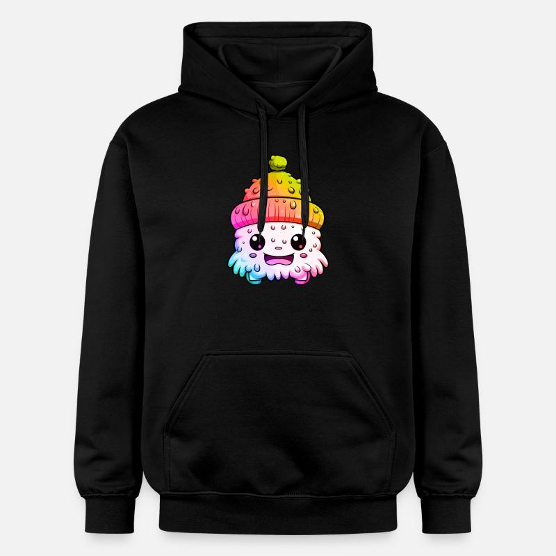 Winter Eskimo Comic Winterlich - Gildan Unisex Softstyle® Midweight Hoodie - Schwarz