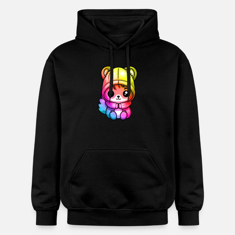 Eichhörnchen Winter Tier Bunt Comic - Gildan Unisex Softstyle® Midweight Hoodie - Schwarz