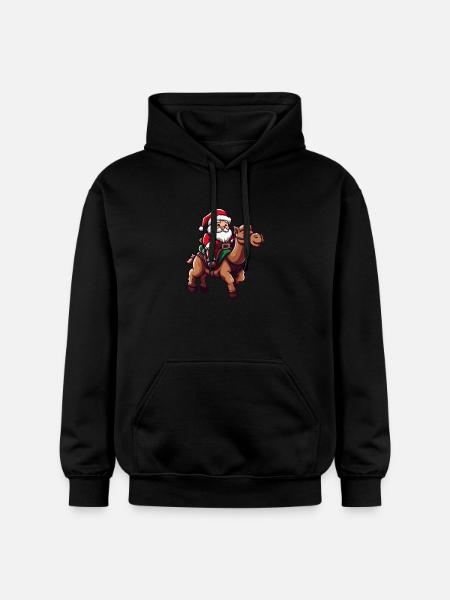 Kamel Weihnachtsmann - Gildan Unisex Softstyle® Midweight Hoodie - Schwarz