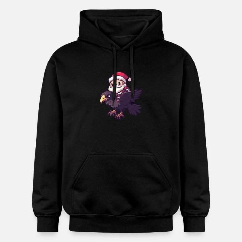 Harpie oiseau Père Noël - Sweat à capuche Softstyle® Gildan Unisexe - noir