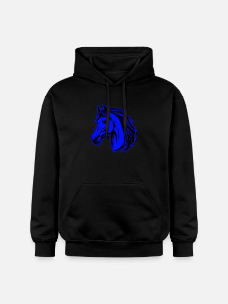 Portrait d’animal de cheval - Sweat à capuche Softstyle® Gildan Unisexe - noir