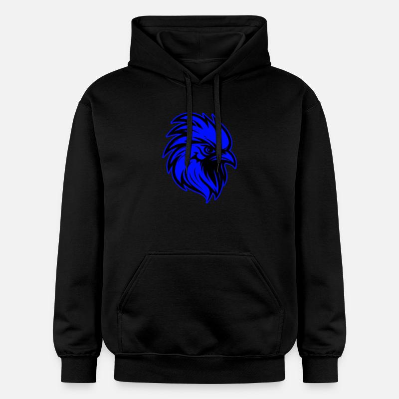 Portrait d’animal coq - Sweat à capuche Softstyle® Gildan Unisexe - noir