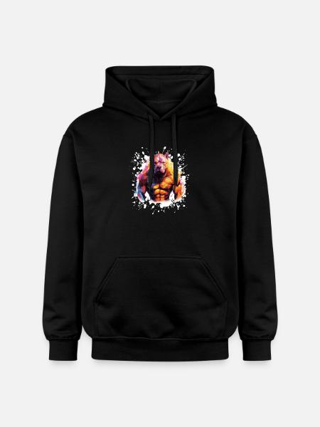 Dog Pit Muscles Bodybuilding Beast - Gildan Unisex Softstyle® Midweight Hoodie - black