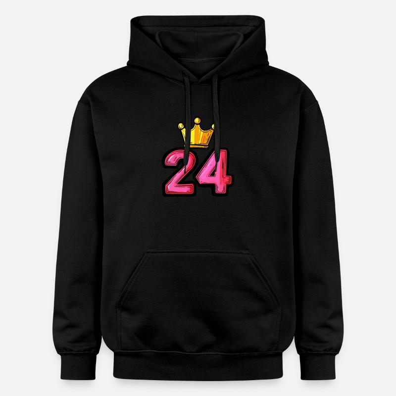 Couronne à 24 chiffres - Sweat à capuche Softstyle® Gildan Unisexe - noir