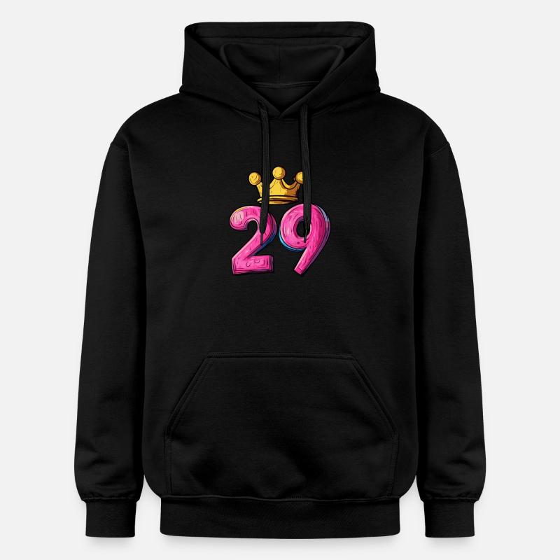 29 Nombre Couronne - Sweat à capuche Softstyle® Gildan Unisexe - noir