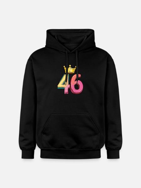 46 Number Krone - Gildan Unisex Softstyle® Midweight Hoodie - black