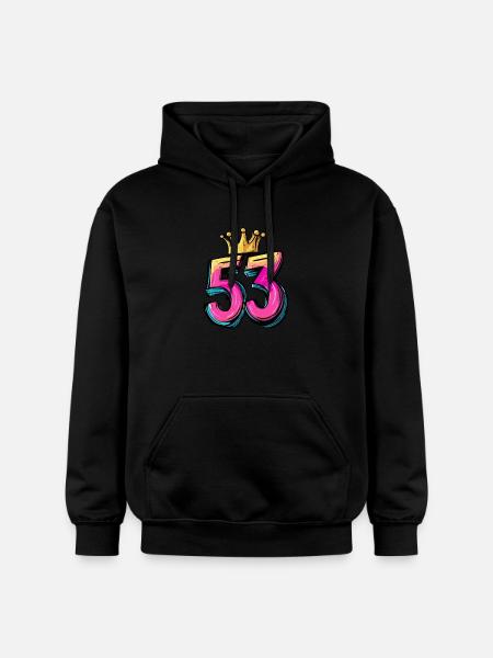 53 Number Crown - Gildan Unisex Softstyle® Midweight Hoodie - black