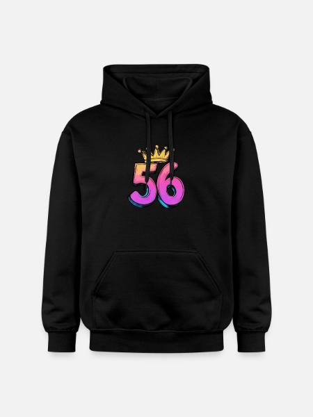 56 Number Krone - Gildan Unisex Softstyle® Midweight Hoodie - black
