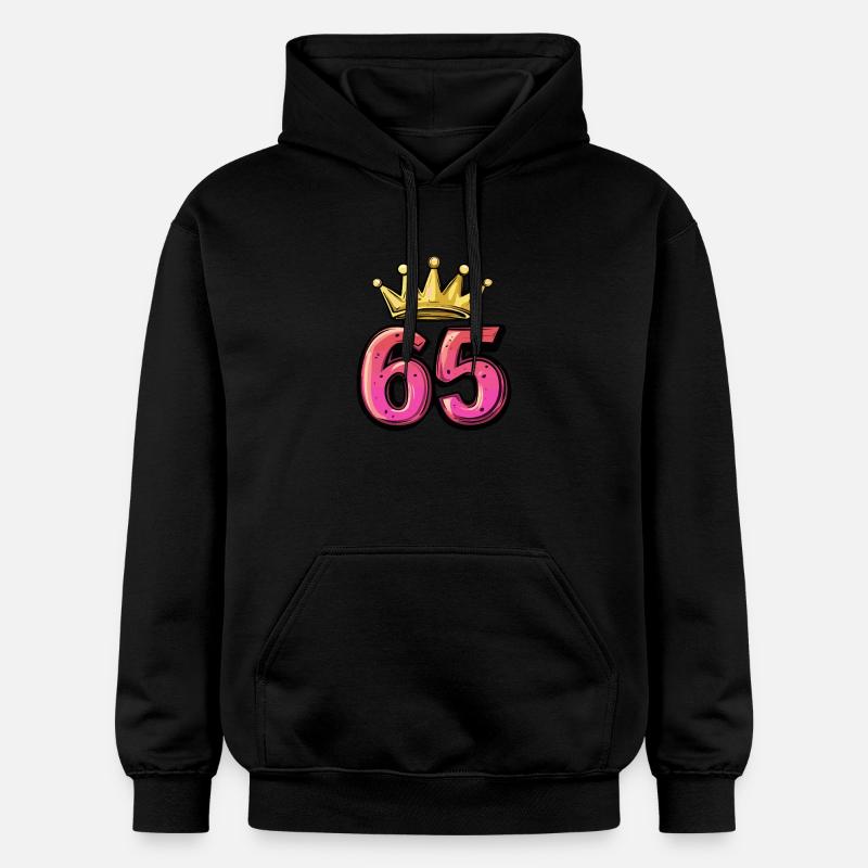 65 Nombre Couronne - Sweat à capuche Softstyle® Gildan Unisexe - noir