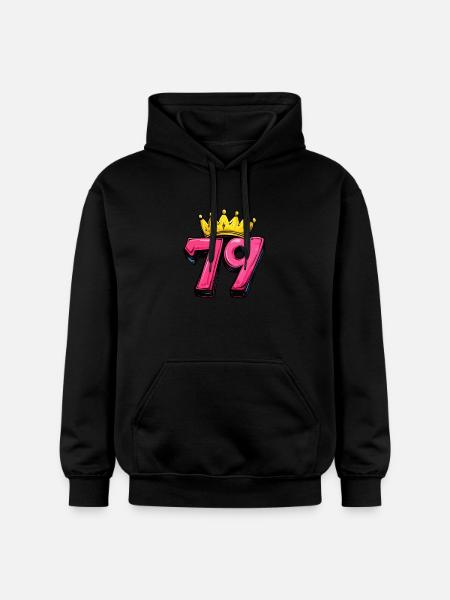 79 Number Krone - Gildan Unisex Softstyle® Midweight Hoodie - black