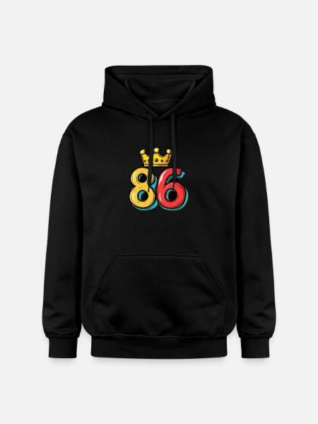 86 Number Krone - Gildan Unisex Softstyle® Midweight Hoodie - black