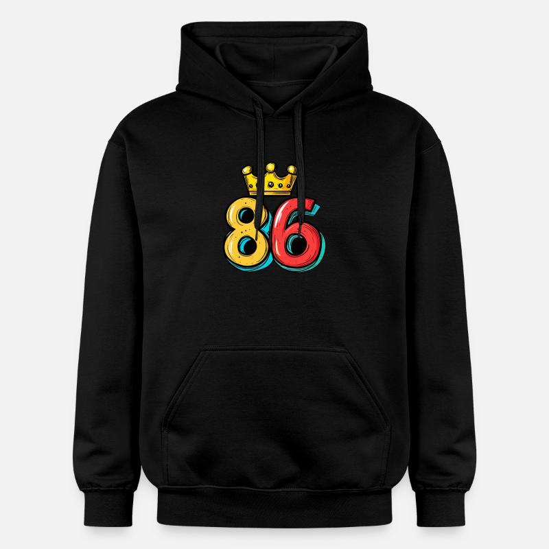 86 Nombre Couronne - Sweat à capuche Softstyle® Gildan Unisexe - noir