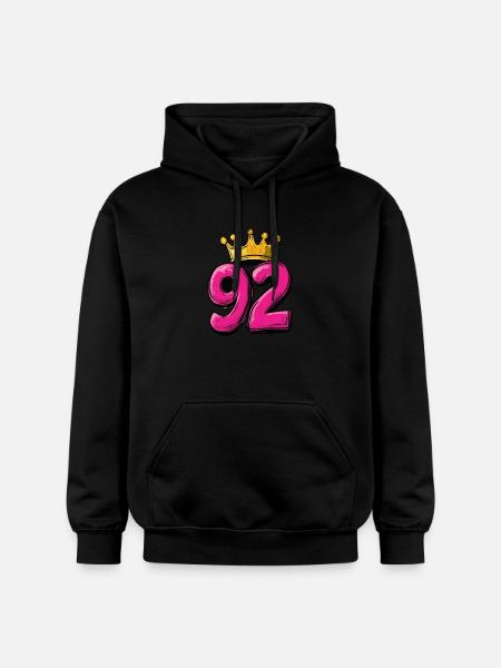 92 Number Krone - Gildan Unisex Softstyle® Midweight Hoodie - black
