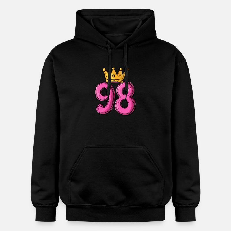 98 Nombre Couronne - Sweat à capuche Softstyle® Gildan Unisexe - noir