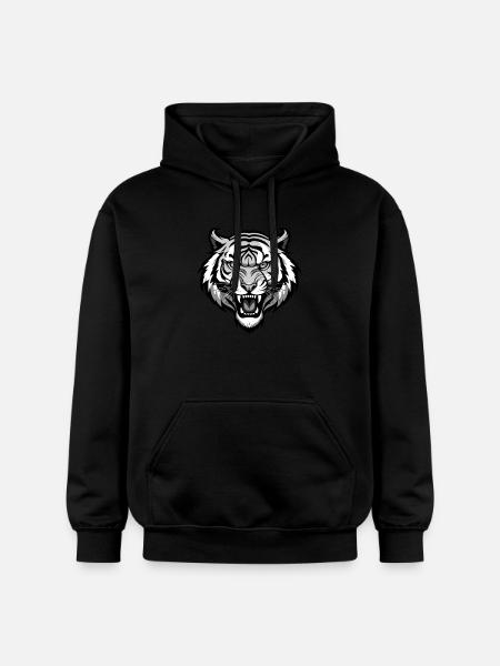 Tiger Head - Gildan Unisex Softstyle® Midweight Hoodie - black
