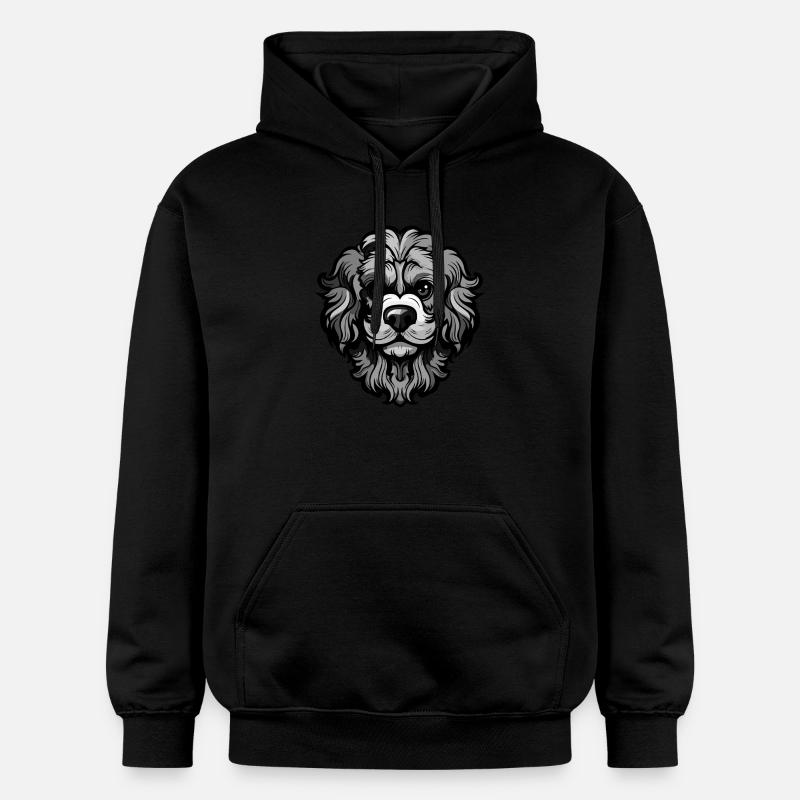 Caniche Tête de chien - Sweat à capuche Softstyle® Gildan Unisexe - noir