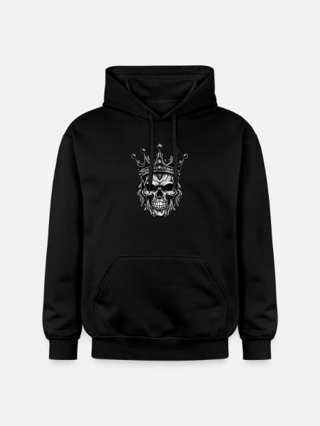 Skull King Crown - Gildan Unisex Softstyle® Midweight Hoodie - black
