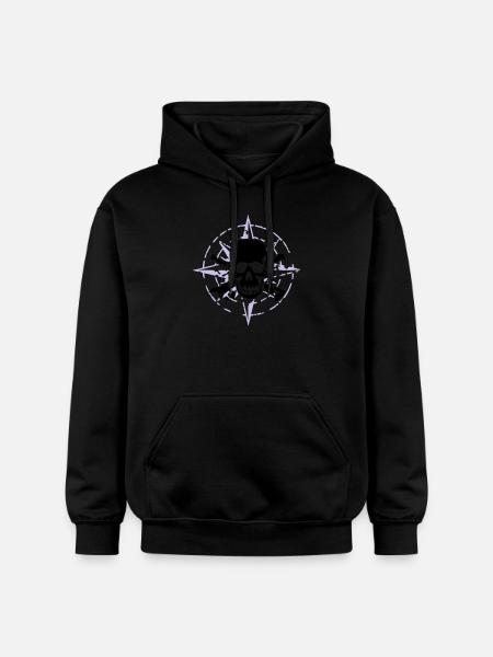 windrose_skull_02_a_2c - Sweat à capuche Softstyle® Gildan Unisexe - noir