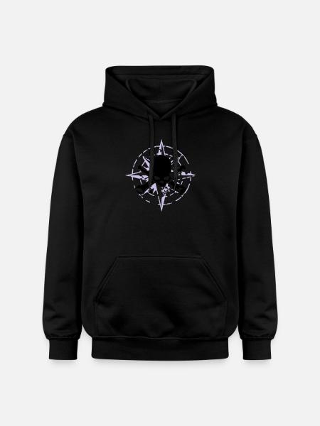 windrose_skull_02_b_2c - Sweat à capuche Softstyle® Gildan Unisexe - noir