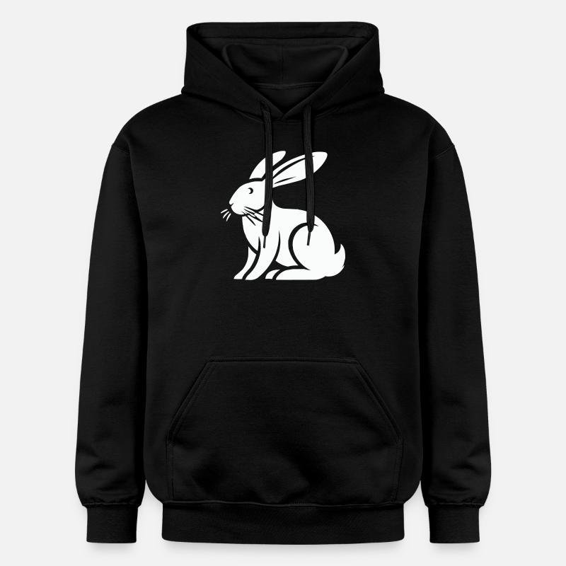 Lapin Lapin Animal - Sweat à capuche Softstyle® Gildan Unisexe - noir