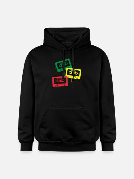 Roots, rock, reggae - Gildan Unisex Softstyle® Midweight Hoodie - black