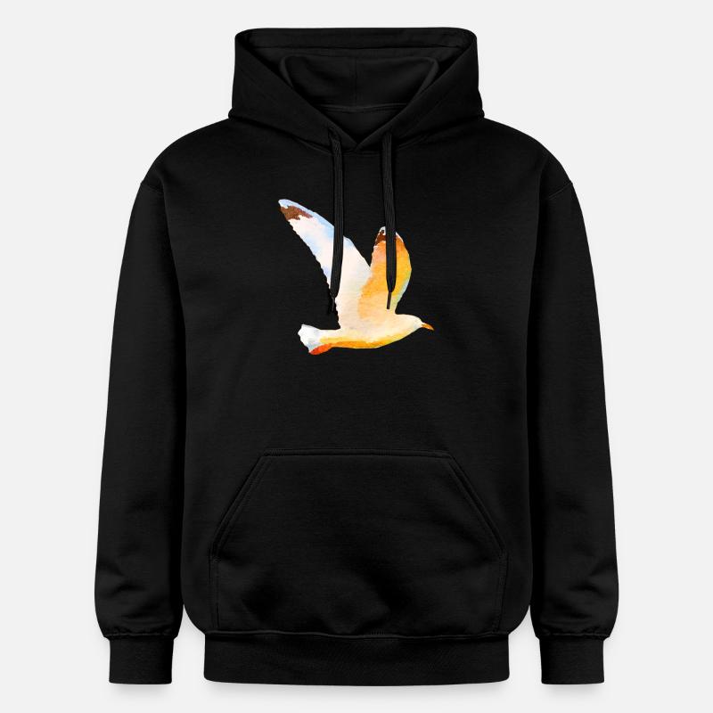 mouette - Sweat à capuche Softstyle® Gildan Unisexe - noir