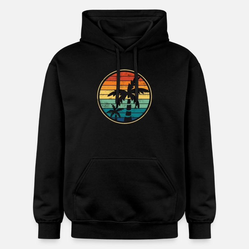 Palmiers Plage - Sweat à capuche Softstyle® Gildan Unisexe - noir