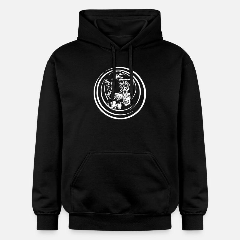 Border Collie « Black Edition » - Sweat à capuche Softstyle® Gildan Unisexe - noir