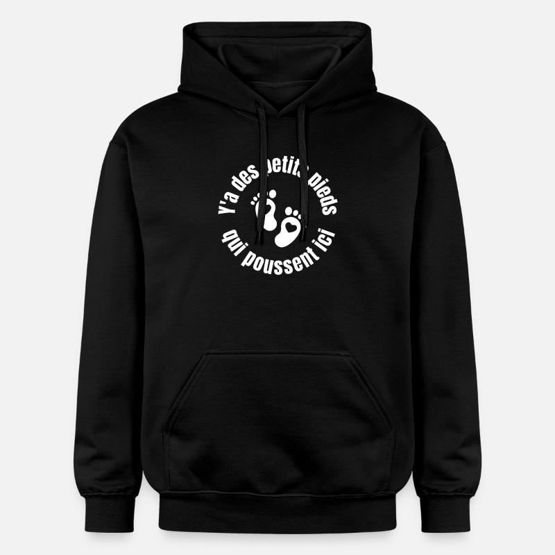 bébé, future maman, enceinte, naissance - Sweat à capuche Softstyle® Gildan Unisexe - noir