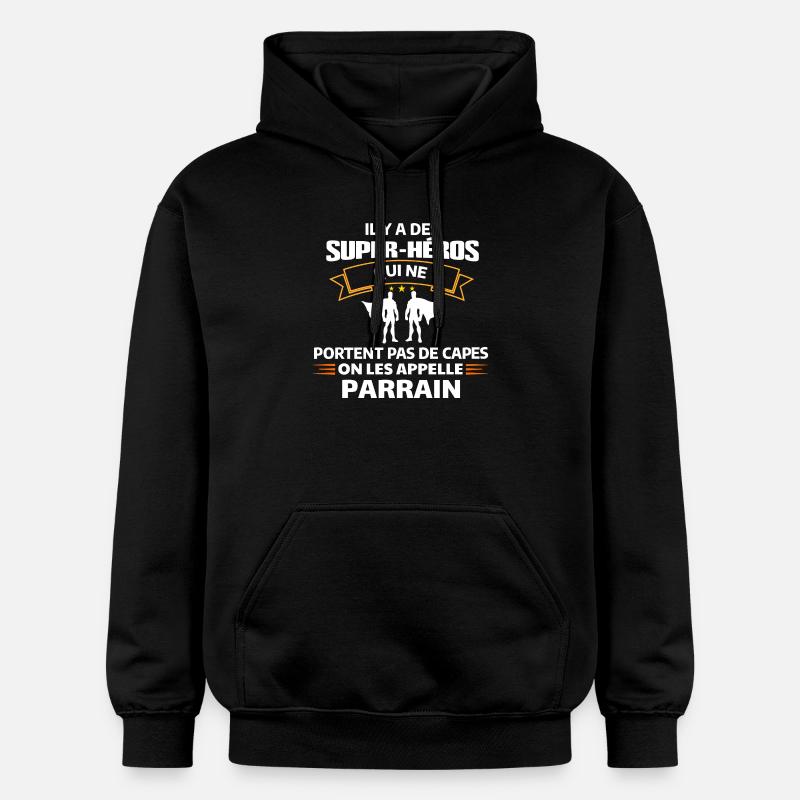 Citations de Super-Héros Amusantes - Sweat à capuche Softstyle® Gildan Unisexe - noir