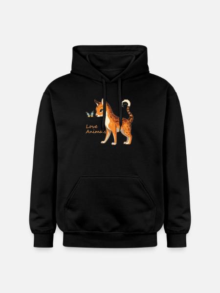 Love of animals - Gildan Unisex Softstyle® Midweight Hoodie - black