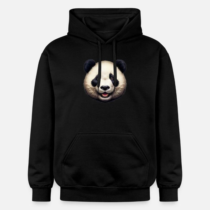 Panda - Sweat à capuche Softstyle® Gildan Unisexe - noir