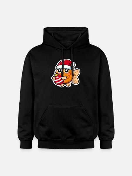 Goldfish Christmas Swain - Gildan Unisex Softstyle® Midweight Hoodie - black