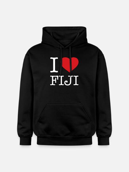 J’ADORE LES FIDJI - Sweat à capuche Softstyle® Gildan Unisexe - noir