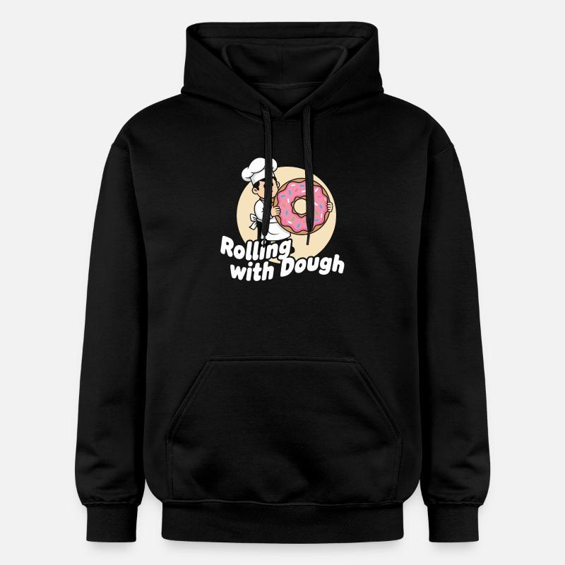 Dessin animé Donut Baker - Sweat à capuche Softstyle® Gildan Unisexe - noir