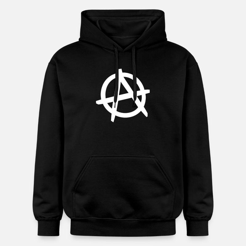 Le père couché « Anarchie » - Sweat à capuche Softstyle® Gildan Unisexe - noir