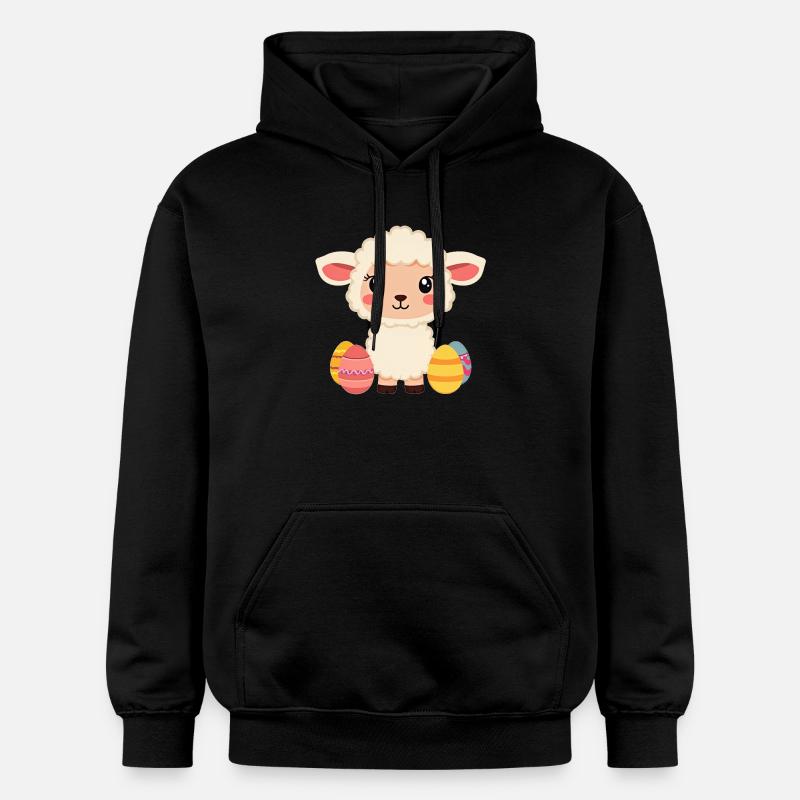 Moutons à Pâques - Sweat à capuche Softstyle® Gildan Unisexe - noir