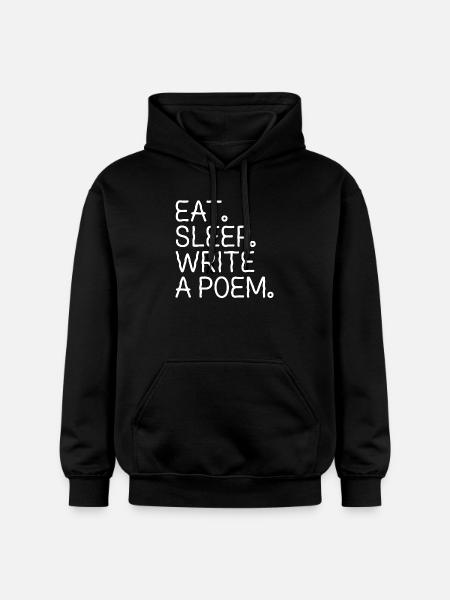 Eat Sleep Write A Poem - Gildan Unisex Softstyle® Midweight Hoodie - black