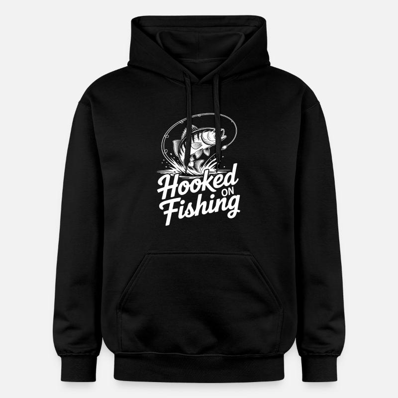 Accroché au saut de poisson - Sweat à capuche Softstyle® Gildan Unisexe - noir