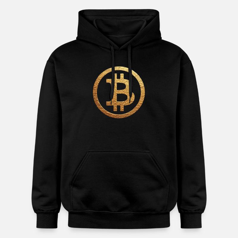 Symbole or Bitcoin - Sweat à capuche Softstyle® Gildan Unisexe - noir