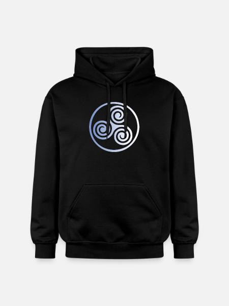 Fondu bleu triskele - Sweat à capuche Softstyle® Gildan Unisexe - noir