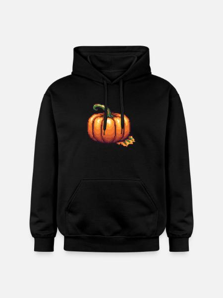 Pumpkin Pixel Icon - Gildan Unisex Softstyle® Midweight Hoodie - black