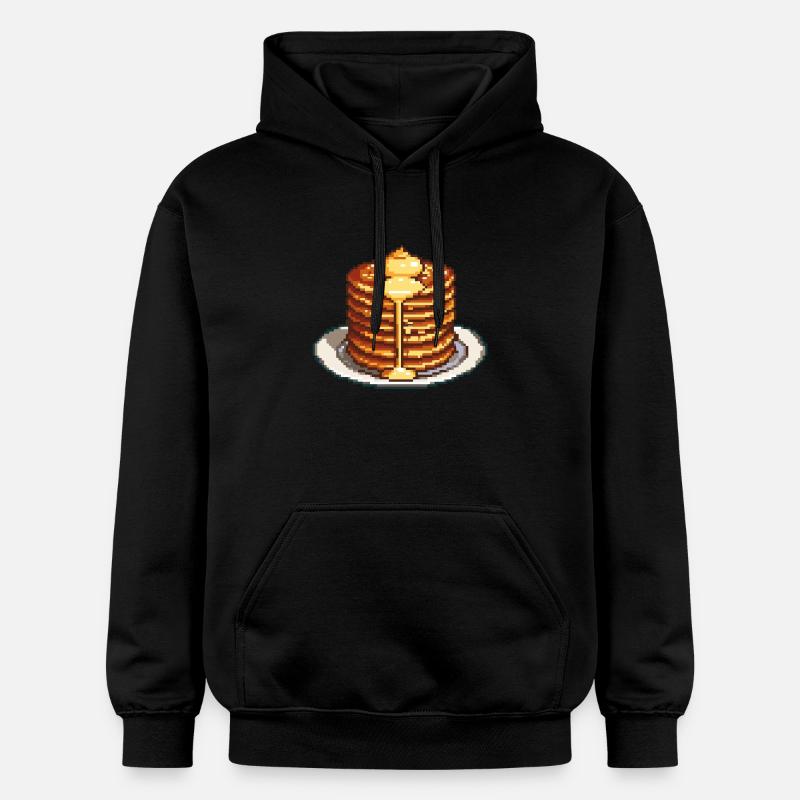 Icône de pixel de crêpe - Sweat à capuche Softstyle® Gildan Unisexe - noir