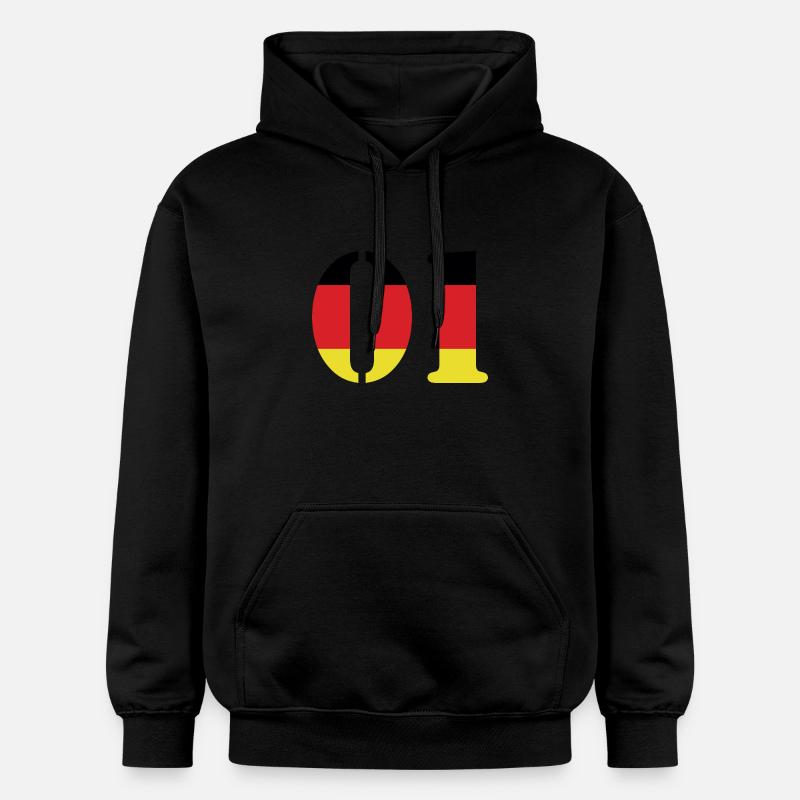 1 Numéro Jersey Allemagne - Sweat à capuche Softstyle® Gildan Unisexe - noir