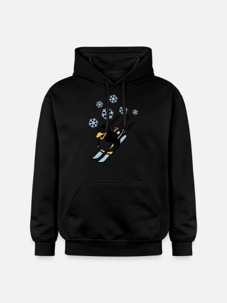 pinguin_ski_022011_d_3c - Gildan Unisex Softstyle® Midweight Hoodie - Schwarz