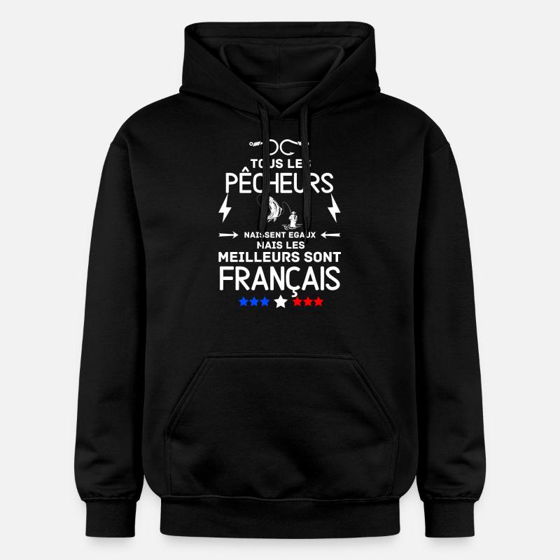 Meilleues pêcheur Français - Sweat à capuche Softstyle® Gildan Unisexe - noir